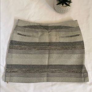 Alexander Wang Tweed Skirt Gray Striped Dressy Designer
